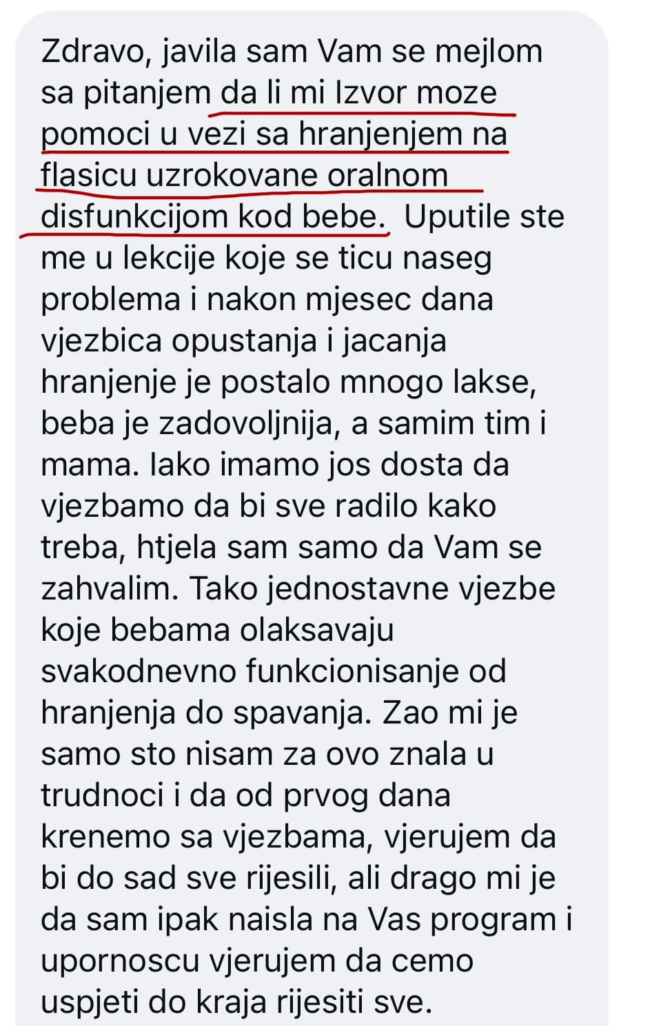 Iskustvo mame M. o hranjenju na flašicu i plitkom hvatu